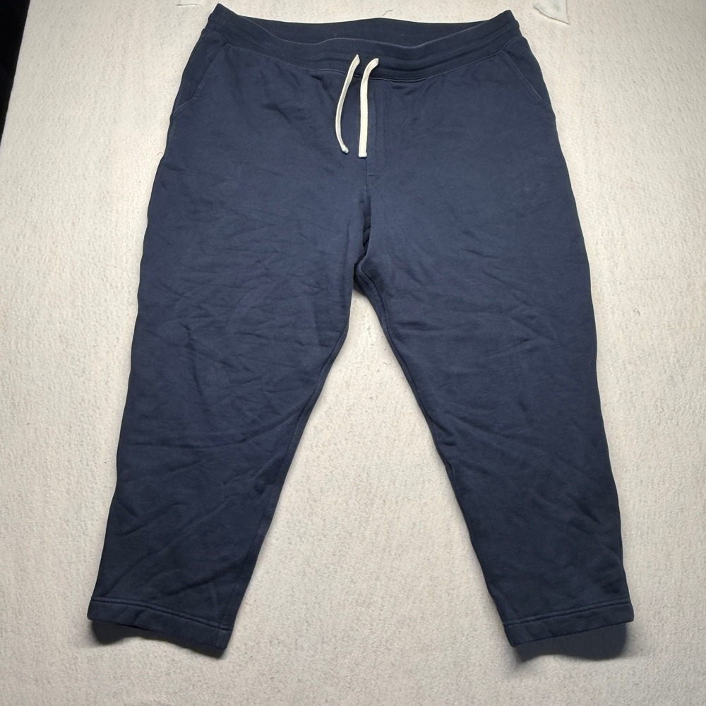 Duluth Trading CO Mens Saturday Sweatpants Navy Blue Joggers Fleece Size 2XL